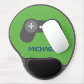 Fun Green Video Gamer Gel Mouse Pad (Left Side)