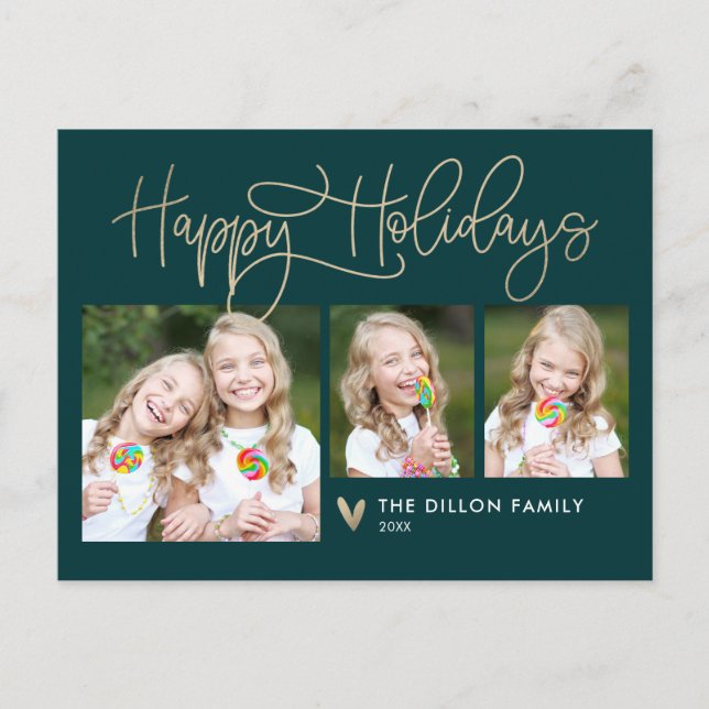 Fun Greeting EDITABLE COLOR Holiday Card Postcard (Front)
