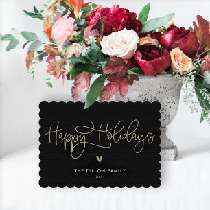 Fun Greeting EDITABLE COLOR No Photo Holiday Card