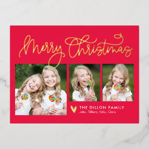 Fun Greeting Editable Colour Christmas Postcard