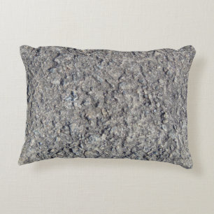 Fun grey faux rough concrete decorative cushion