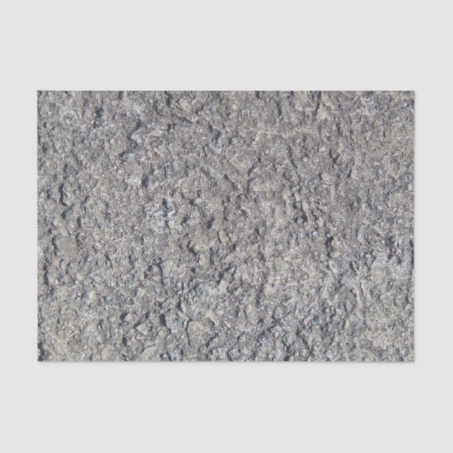 Fun grey faux rough concrete tissue paper (Front)