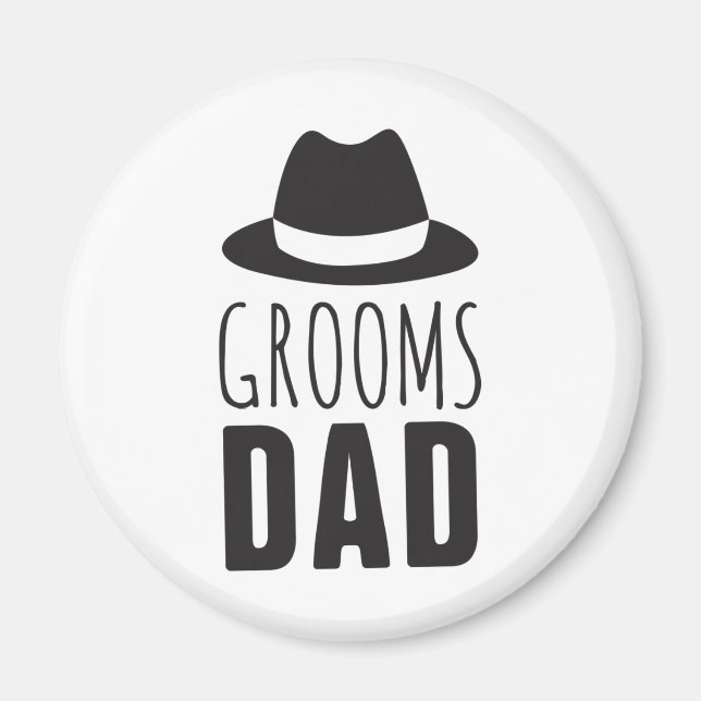 Fun Grooms Dad Groomsman Gift Bridal Party Wedding Magnet (Front)