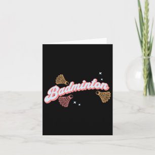 Fun Groovy Badminton And Shuttles  Card