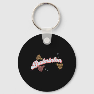 Fun Groovy Badminton And Shuttles Key Ring