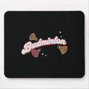 Fun Groovy Badminton And Shuttles Mouse Pad