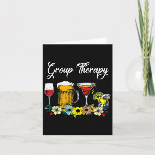 Fun Group Therapy Floral Drink Gles Mental Health Card