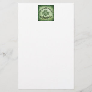 Fun grundge Irish lucky shamrock Stationery