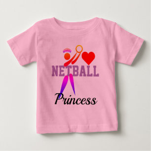 Fun GS Player clip Art Netball Princess Baby T-Shirt