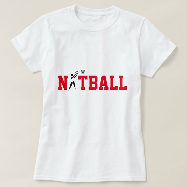 Fun GS Player clip Art Theme Netball T-Shirt (Design Front)
