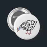 Fun Guinea Hen 6 Cm Round Badge<br><div class="desc">A cute Guinea Fowl having a contented peck.
Ideal for farmers and bird lovers.</div>