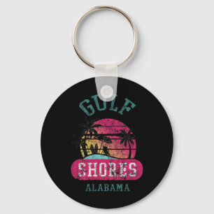 Fun Gulf Shores Vintage Distressed Alabama Beach N Key Ring