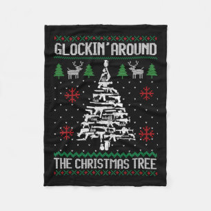 Fun Guns Ugly Christmas S For Gun Lovers Men Women Fleece Blanket