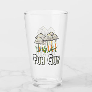 Fun Guy Mushroom Pun Glass