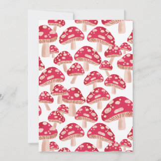 Fun Guy Mushroom Theme birthday invitation
