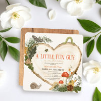 Fun Guy Wood Slice Mushroom Boy Baby Shower