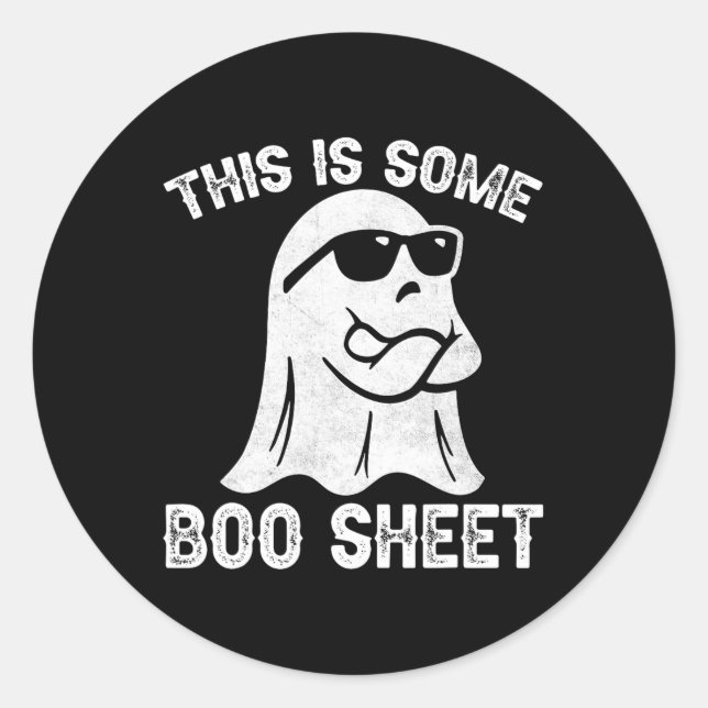 Fun Halloween Boo Ghost Costume This Is Some Boo S Classic Round Sticker (Front)