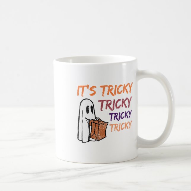 Fun Halloween Boo It's Tricky Tricky Tricky  Coffee Mug (Right)