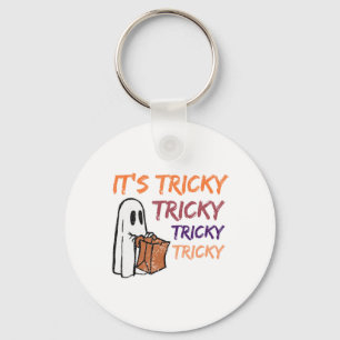 Fun Halloween Boo It's Tricky Tricky Tricky Key Ring