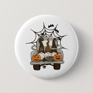 Fun Halloween Designs Halloween Gnomes on a 6 Cm Round Badge