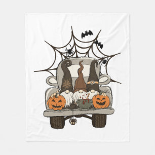 Fun Halloween Designs Halloween Gnomes on a    Fleece Blanket