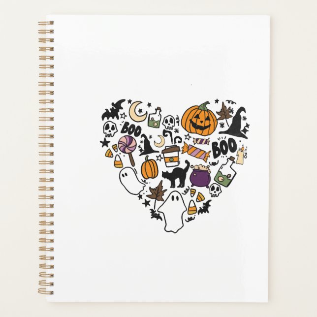 Fun Halloween Designs Halloween Heart Planner (Front)