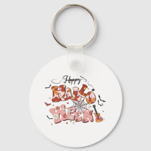 Fun Halloween Designs Happy Halloween Retro Key Ring