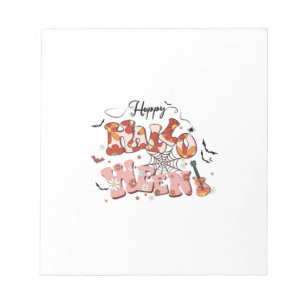 Fun Halloween Designs Happy Halloween Retro Notepad