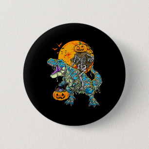 Fun Halloween Dinosaur T Rex Mummy Pumpkin Candy S 6 Cm Round Badge