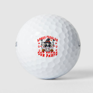Fun Halloween Dog Pumpkin Design for Pets! Golf Balls