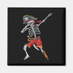 Fun Halloween For Boys Men With Pirate Skeleton Magnet