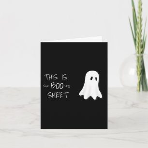 Fun Halloween ghost This is Boo Sheet Card