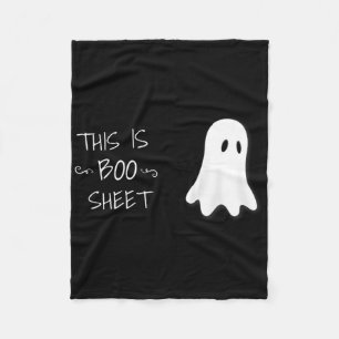 Fun Halloween Ghost This Is Boo Sheet Fleece Blanket