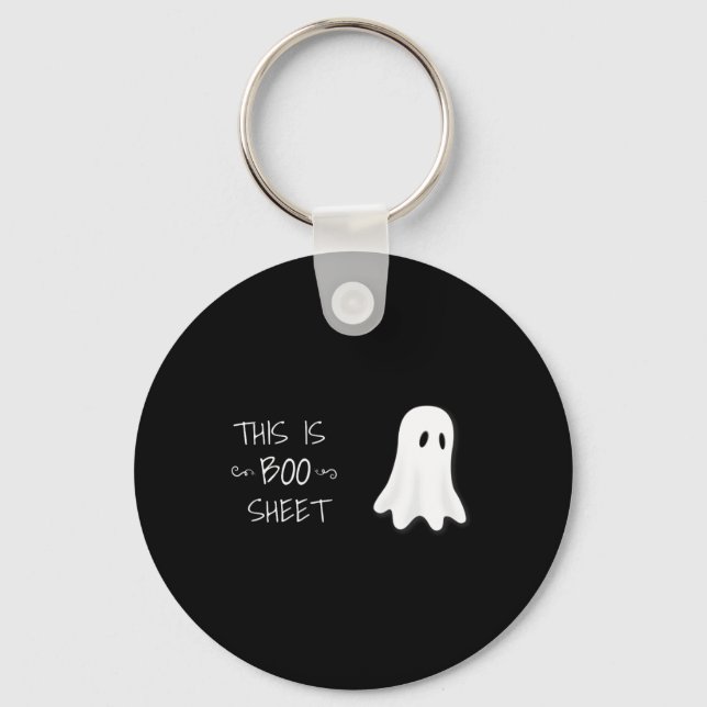 Fun Halloween Ghost This Is Boo Sheet  Key Ring (Front)