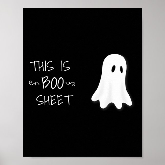 Fun Halloween ghost This is Boo Sheet   Poster (Front)