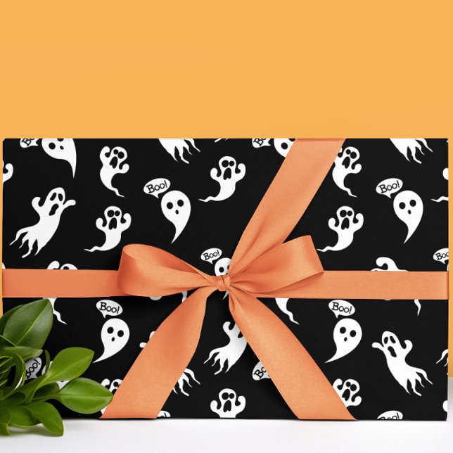 Fun Halloween Ghosts Holiday Wrapping Paper (Creator Uploaded)