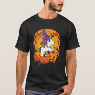 Fun Halloween Girls Kids Witchy Unicorn Halloween T-Shirt