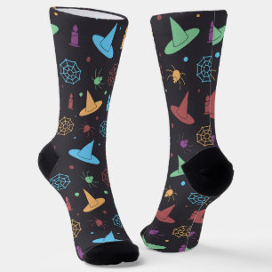 Fun Halloween Graphics Pattern  Socks