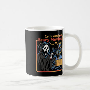 Fun Halloween Let’s Watch Horror Movies Ghost  Coffee Mug