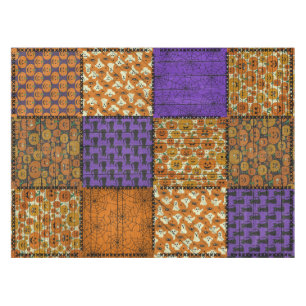 Fun Halloween Patchwork Image Tablecloth