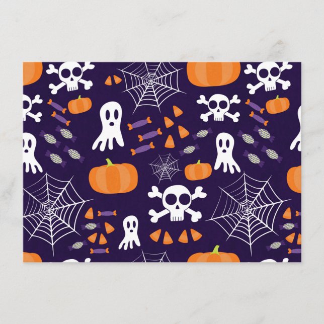 Fun Halloween Pattern Advice Card (Front)