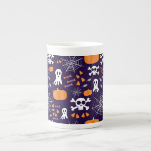 Fun Halloween Pattern Bone China Mug