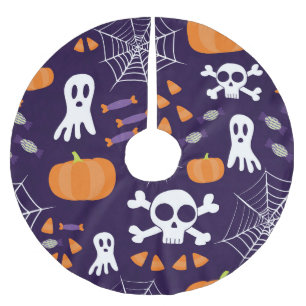 Fun Halloween Pattern Brushed Polyester Tree Skirt