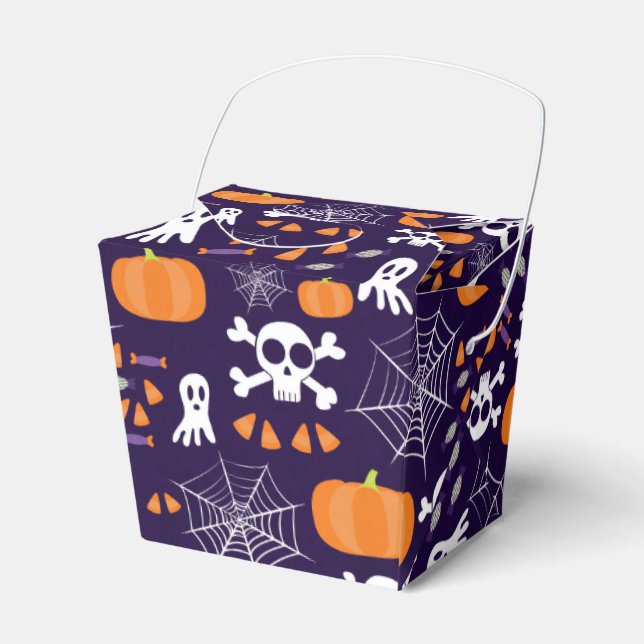 Fun Halloween Pattern Favour Box (Front Side)