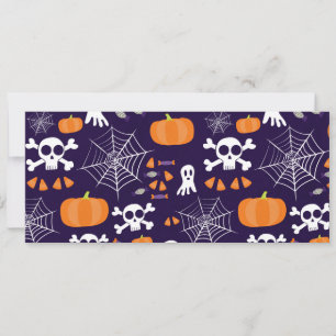 Fun Halloween Pattern Holiday Card