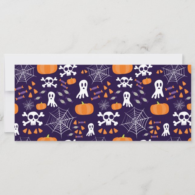 Fun Halloween Pattern Invitation (Front)