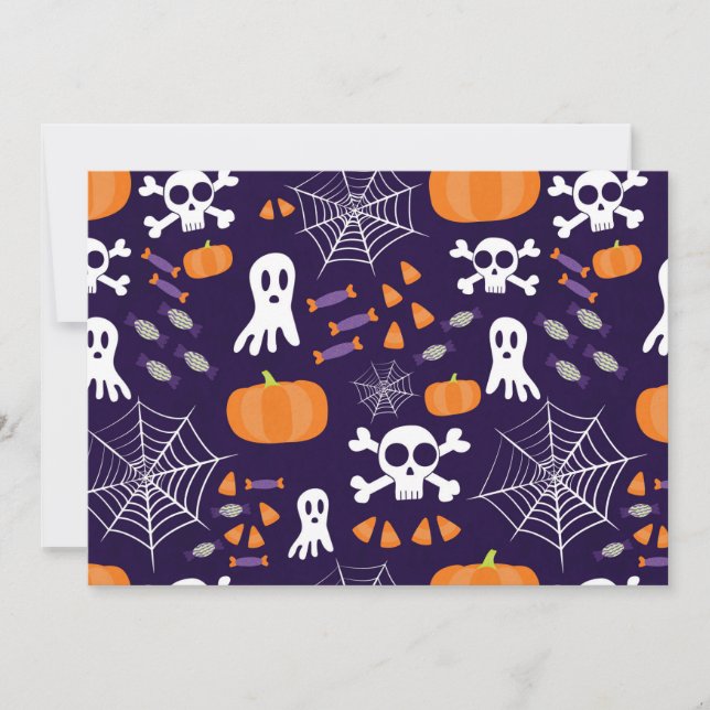 Fun Halloween Pattern Invitation (Front)