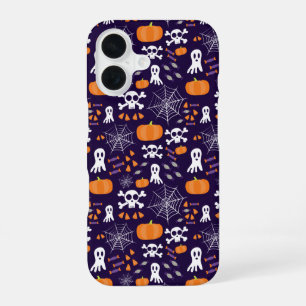 Fun Halloween Pattern iPhone 16 Case