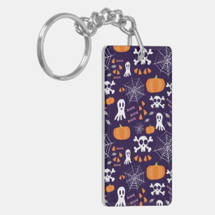 Fun Halloween Pattern Key Ring