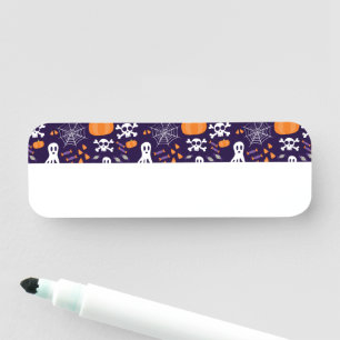 Fun Halloween Pattern Name Tag